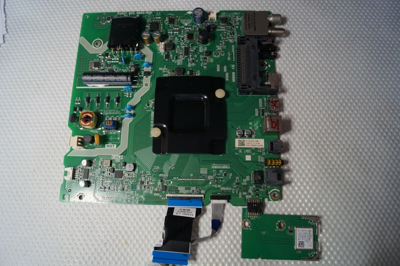 MAIN BOARD RSAG7.820.8869/ROH FOR 32"" HISENSE H32B5600UK TV, JHD315V1H71-T0L1