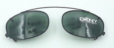 Vintage DKNY 6211C 001 Black Oval Clips Clip on Sunglasses Eyeglasses Italy