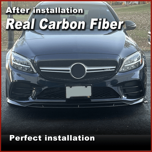 Alerón delantero de carbono para Mercedes W205 C205 A205 C43 AMG 2019-21 - Imagen 2 de 11
