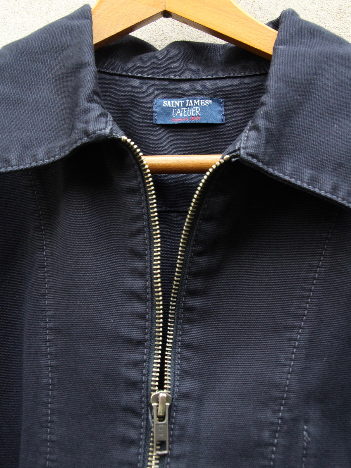 ALTRA Giacca a vento Zephyr taglia small blu francese di Saint James 100% cotone