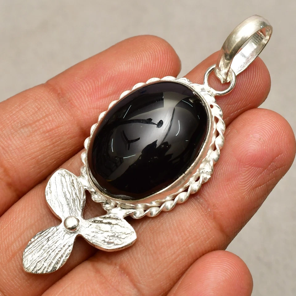 Ciondolo gioiello in argento sterling 925 fatto a mano con pietra preziosa in... - Immagine 2 di 4