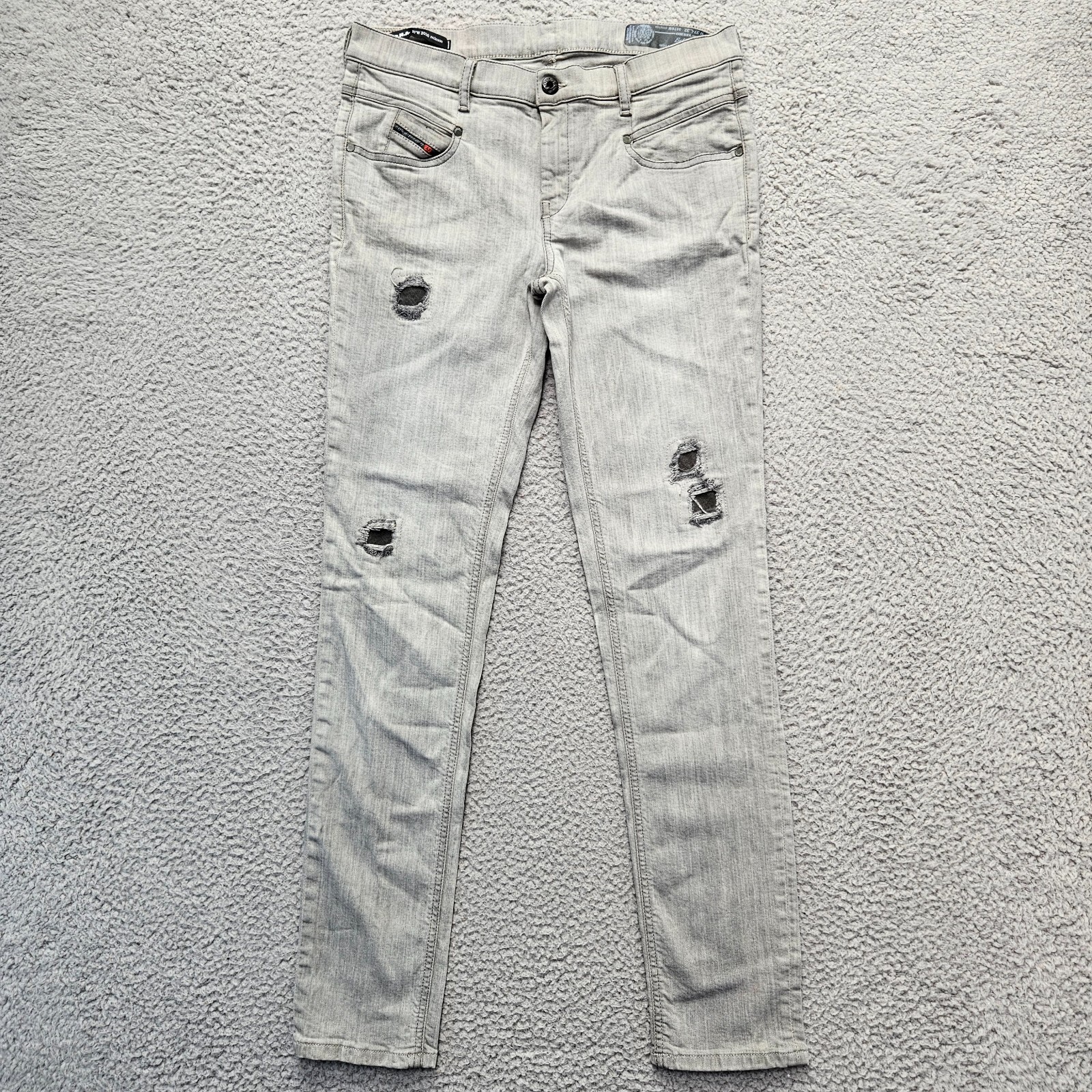 Diesel Industry Belthy Jeans Womens Size 27 Gray Regular Slim Straight Low Waist