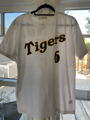 Japan NPB HANSHIN TIGERS Baseball Jersey #6 Kanemoto SMALL Vintage