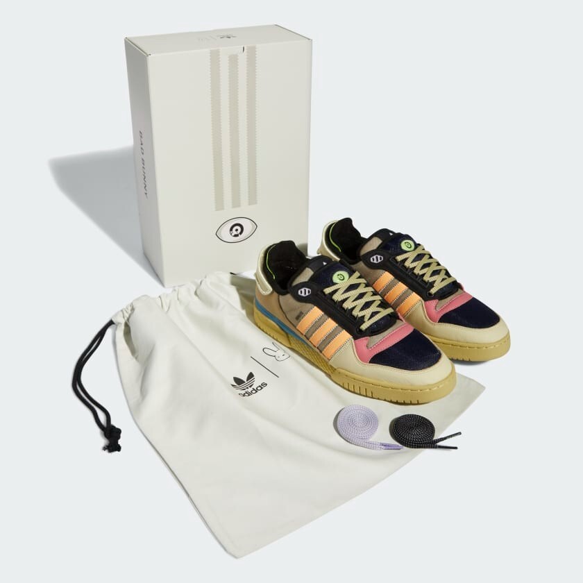Bad Bunny × Adidas Forum Powerphase Negro/Beige GZ2009 Para hombres EE. UU. 4-11.5 Auténtico