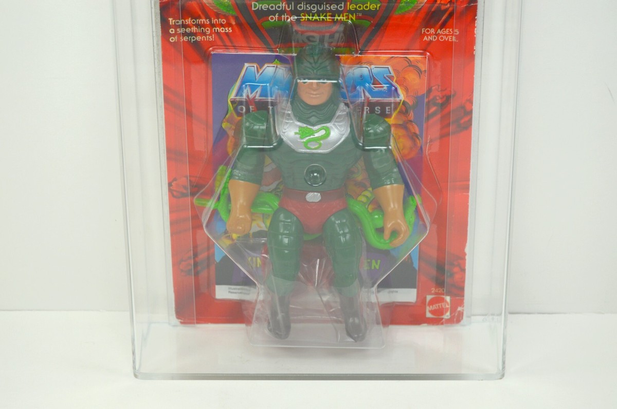 MOTU, King Hiss, AFA 75+, graded, Masters of the Universe, MOC, He