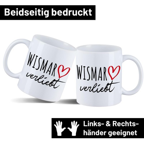 Kaffeetasse Wismar verliebt Keramik Tasse Geschenkidee Souvenir Präsent Wichtelg - Bild 3 von 50