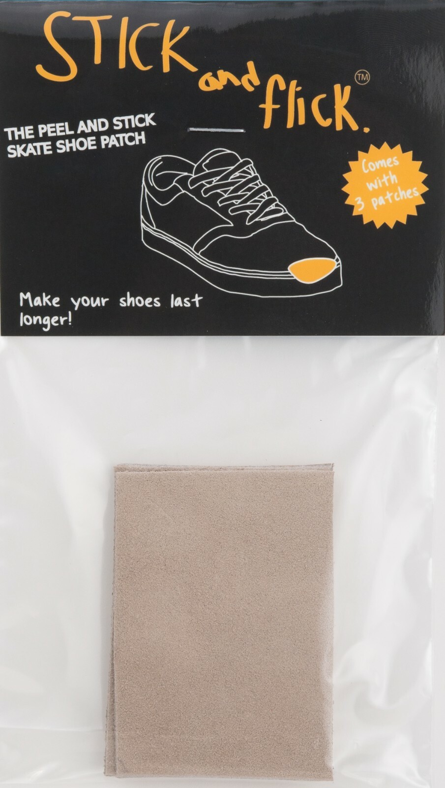 Stick and Flick Patches - Gray - Suede - Skate Shoe Repair S