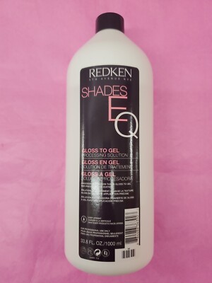 REDKEN SHADES EQ PROCESSING SOLUTION TURNS GLOSS TO GEL 33.8oz NEW!