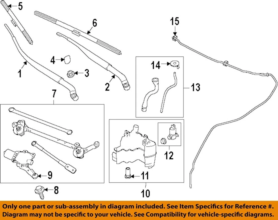 Used Washer Fluid Reservoir fits: 2015 Infiniti Q50  Grade A Foto 3 de 4