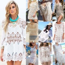 Women's Lace Beachwear Bikini Cover Up Swimwear Bathing Suit Summer Beach Dress