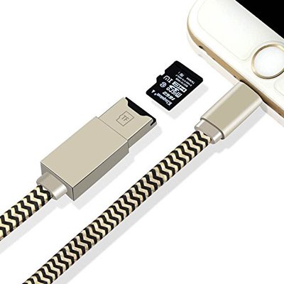 Memory Card Reader Apple cable 2in1 USB cord adapter