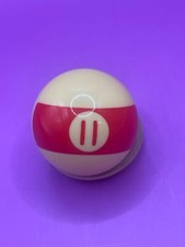 Replacement Mini Billiards Pool Ball - 1.5" Diameter - Striped Red 11 Ball