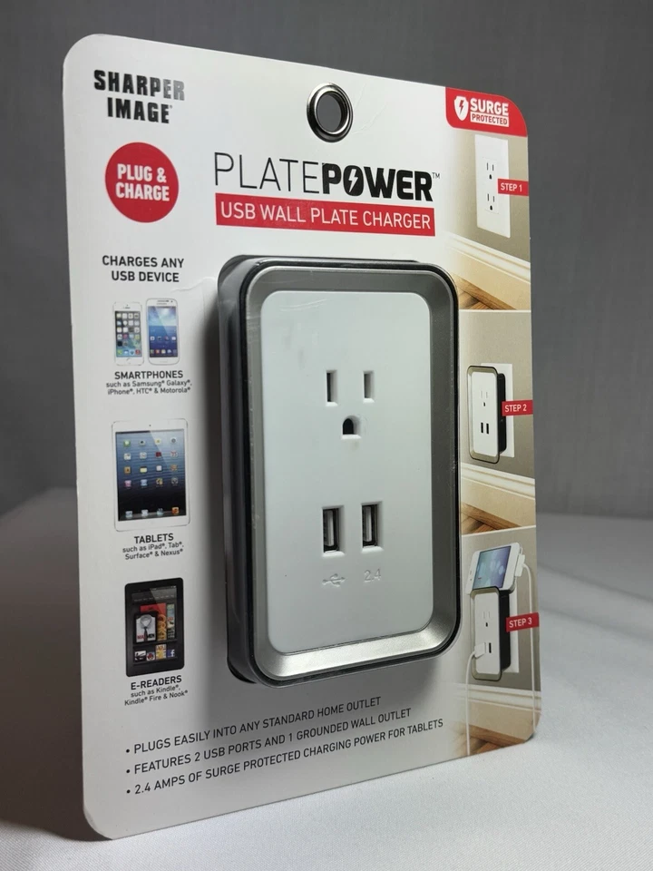 Cargador de placa de pared USB PLATEPOWER TSI-609 - Nuevo, sellado de fábrica Foto 4 de 4
