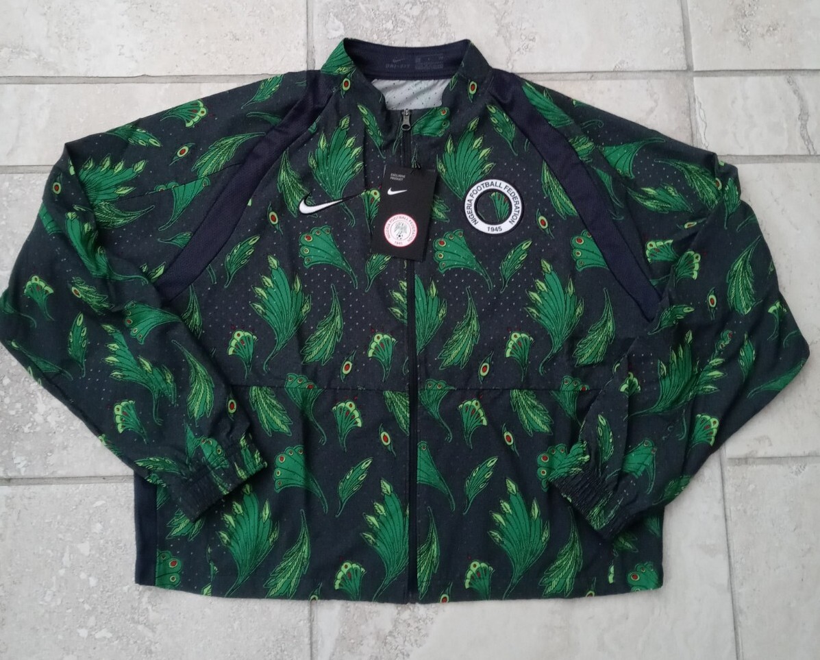 Nike Nigeria 2020 Womens Cropped Football Jacket Green CU1411-364
