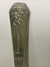 Vintage Souvenir Spoon US Collectible Black Partridge A Century Of Progress 6”