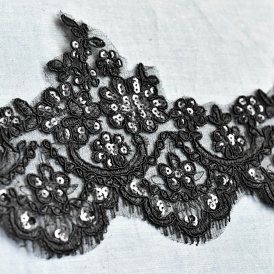 Appliques Embellishments 2 Yards Sequined Flower Lace Appliqués - Off White Beaded Embroidery Trim For Wedding Dresses Beads For Embroidery - Foto 13