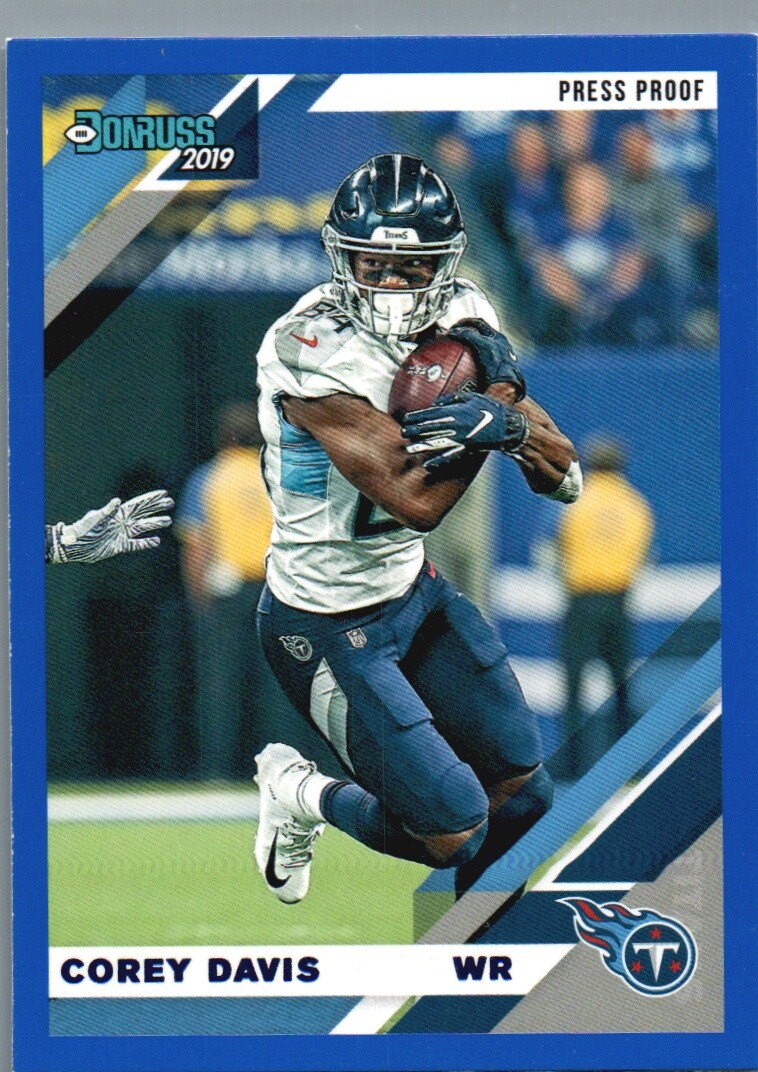 2019 Donruss #245 Corey Davis Press Proof Blue