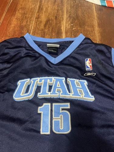 Reebok NBA Blue Utah Jazz #15 Harpring Jersey Youth Size XL - Picture 5 of 10