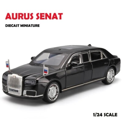 1:24 Aurus Senat Putins luxuriöse Limousine Model Car with special Features