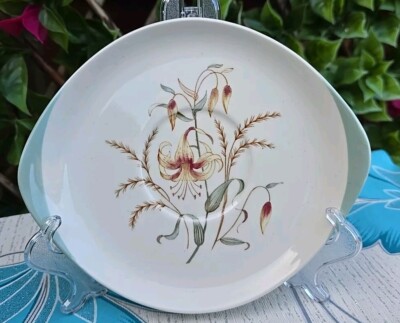Vintage Wedgwood Barlaston Form Tigerlilie Suppentasse Coupe Untertasse 6'' x 21/2'' gut 