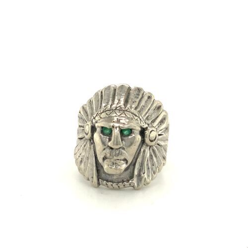 Astonishing Chief Green Turquoise Sterling Silver Ring Astonishing Chief Green Turquoise Sterling Silver Ring