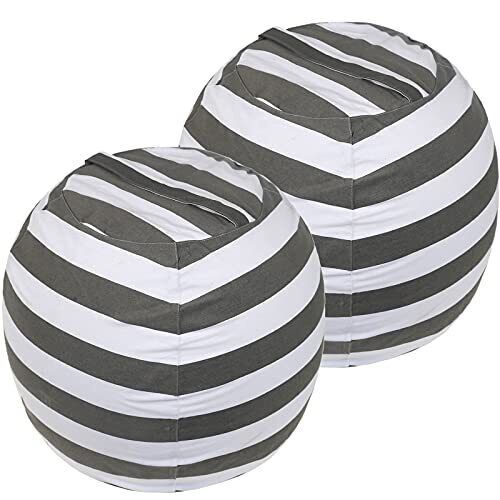 2-pack Stuffed Animal Storage Bean Bags for Kids Room 23" Empty Animal Beanba... - Picture 1 of 7