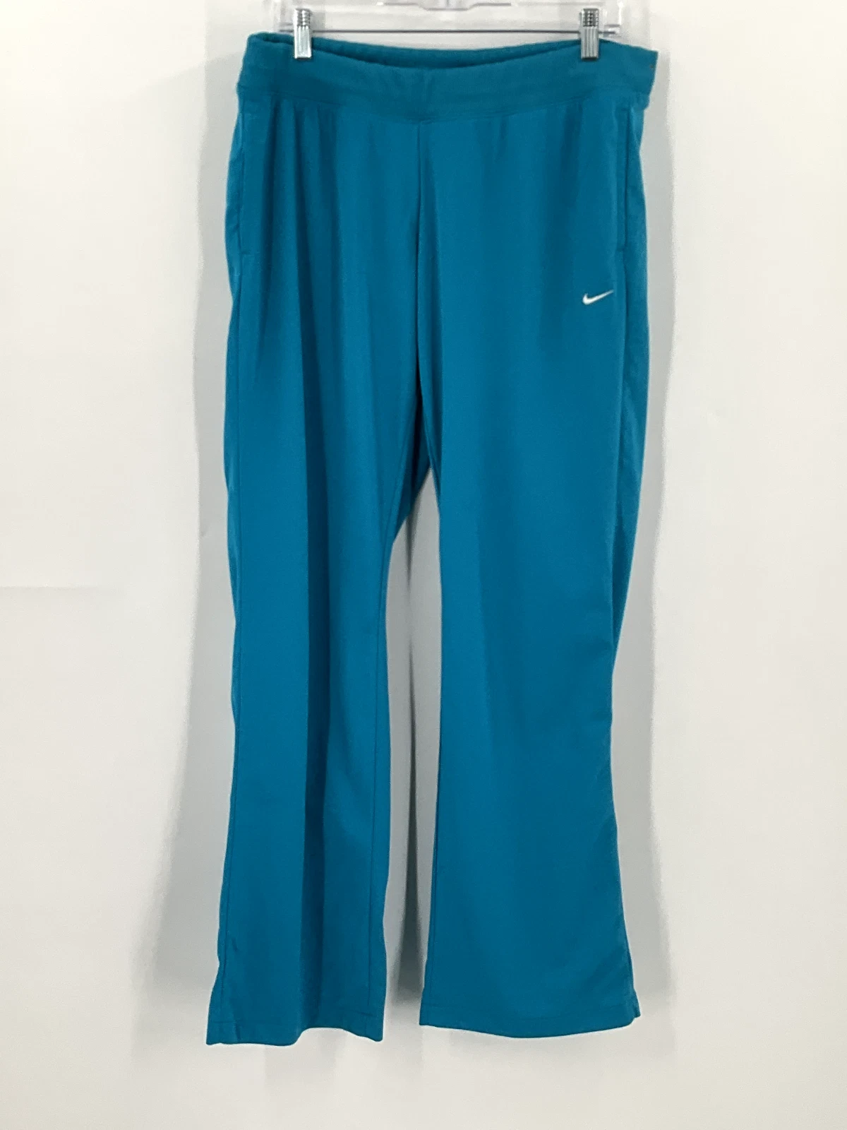 Nike Track Pants Women XL Aqua Elastic Waist Drawstring Pull On Pockets Vintage