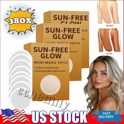 Sun Free Glow Microneedle Tanning Patches,Sunless Body Face Bronzing Sticke  