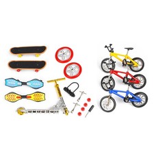 18Pcs Mini Fingerboard Skateboard Two Wheels Board Kids Educational Toys