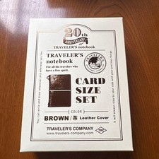 NEW TRAVELER  S notebook Card Size 20th Anniversary Set Color Brown F/S JAPAN