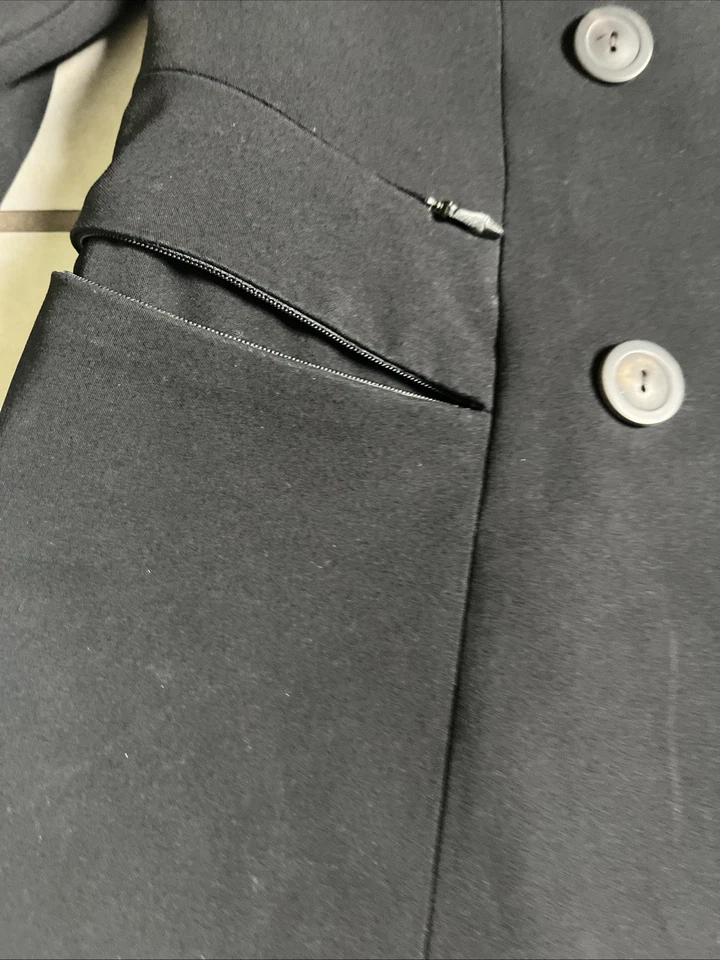 comma blazer vintage 80’s . black 6 Buttons Sports Jacket/Formal Wear Sz-38 - Image 4 of 4