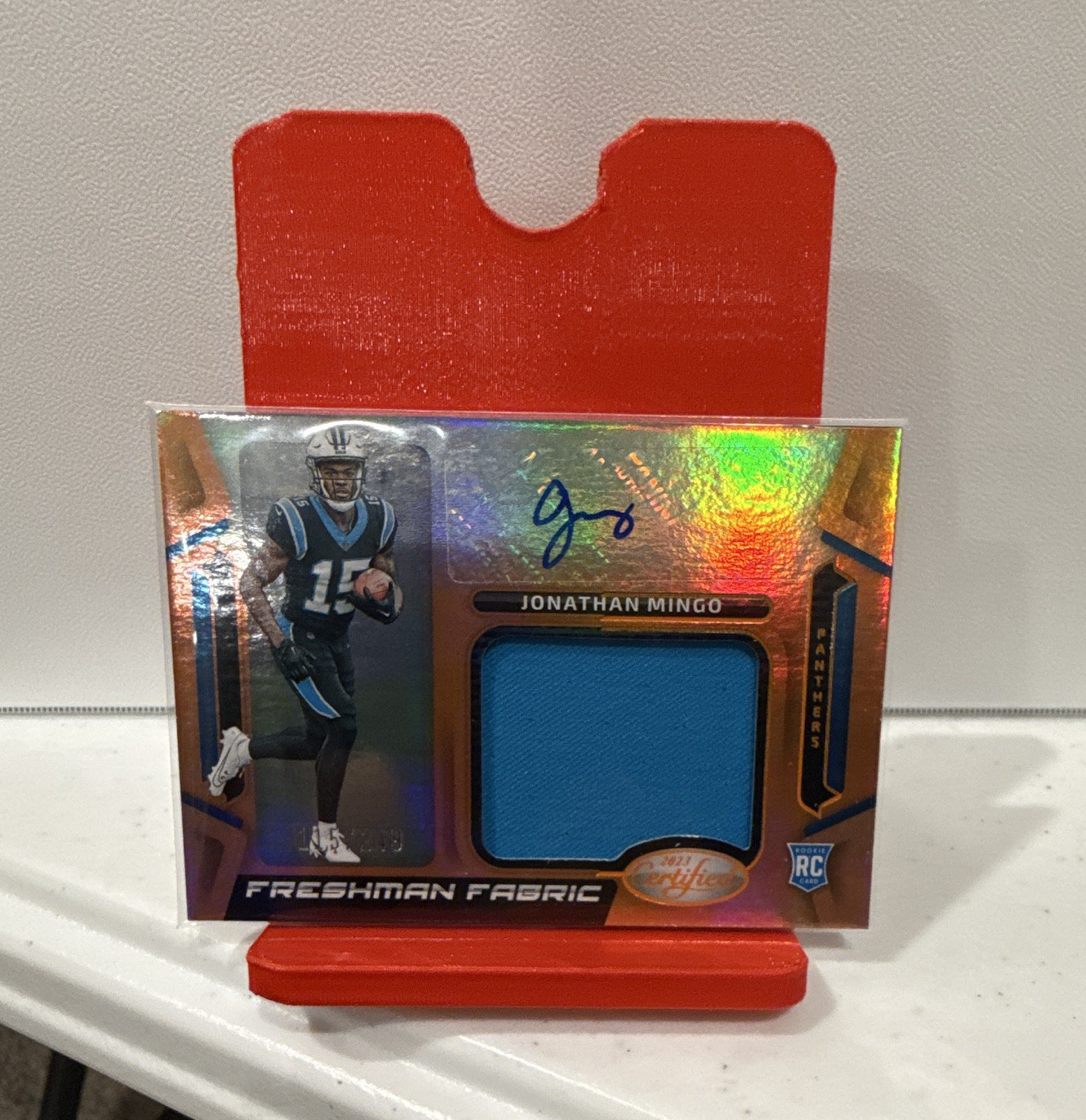 Jonathan Mingo Panini Certified Freshman Fabric Mirror Signature #FFMS6 Base