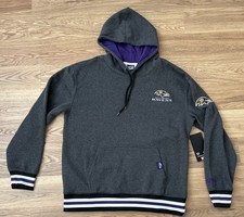 Baltimore Ravens NFL Men s Size Large L Gray Hoodie Sweatshirt Ultra NWT 85