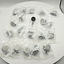 Amerdeco K0021 20 Pack 30mm Round Cabinet Knobs Brushed Satin Nickel