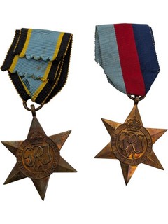 World War II British Medals The 1939 1945 Star Air Crew Europe Star
