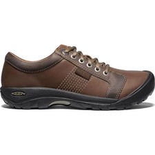 KEEN Austin Mens Brown Lace Up Leather Walking Shoes Size UK 8-13