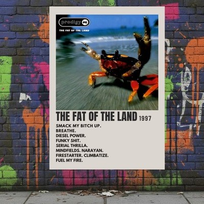 Vintage Fat of the Land Poster - The Prodigy 1997 Crab Retro Decor
