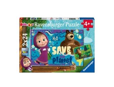 Ravensburger - Puzzle Masha e Orso, Idea Regalo per Bambini 4+ Anni, Gioco 95KQ