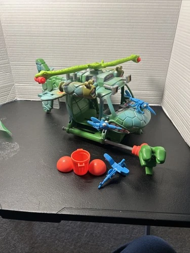 Vintage  TMNT Helicopter Turtlecopter Vehicle Incomplete 1990