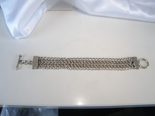 Vintage Sterling Silber 925 Kettenhemd Kette Gliederarmband 7" - Bild 17 von 24