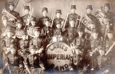 Reading Michigan MI Ladies Imperial All Female Band c1910s RPPC Postcard COPY
