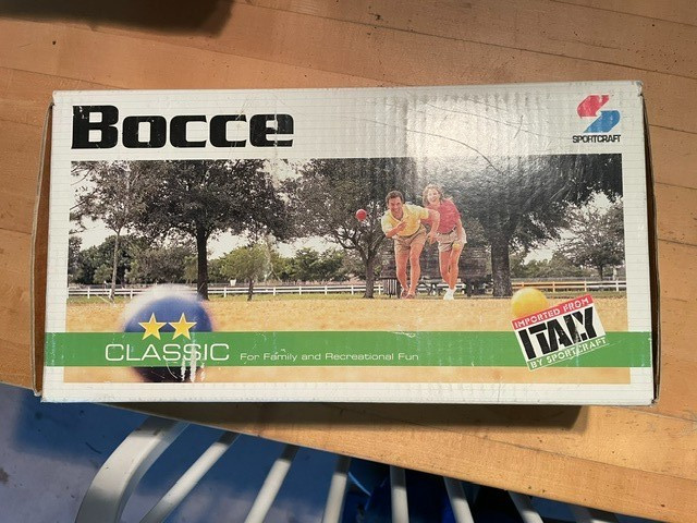 SPORTCRAFT VINTAGE 9 BOCCE BALL SET - MADE IN ITALY