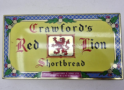 Crawfords Red Lion Shortbread Vintage Sammlerdose William Crawford