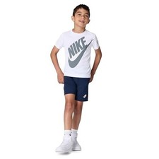 Nike Boys Outfit Set Athletic Shorts T-Shirt White Navy Blue 4 Years NWT