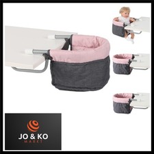 735-81 Tischsitz 60 cm, Puppen-Hochstuhl, Melange anthrazit-rosa