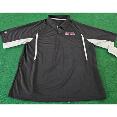 Holloway Mens Large Black Avenger Athletics Performance Polo Shirt Short Sleeve