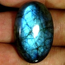 46.10Cts 100 Natural Labradorite Oval Cabochon Gemstone 20X31X8MM