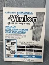 VINTAGE BROCHURE 1950S 1960s MID CENTURY VINLON RIGID VINYL JOHN DANKS BRISBANE