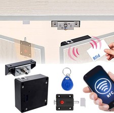 Electronic Cabinet Lock Smart NFC RFID Hidden DIY Slide Latch Wooden Drawer