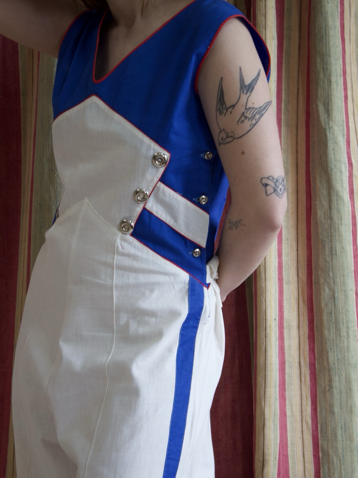 Vintage 1930s Overalls Beach Pajamas Jumpsuit  Tr… - image 8